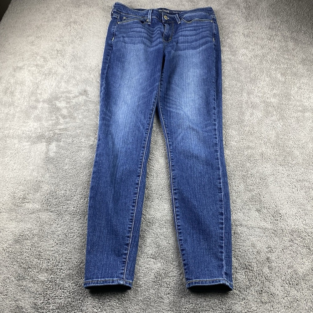 Signature Levi Modern Skinny Jeans Womens 8 29x27 Blue Medium Wash Stretch Denim